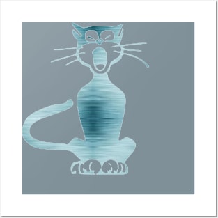 funny cats Posters and Art